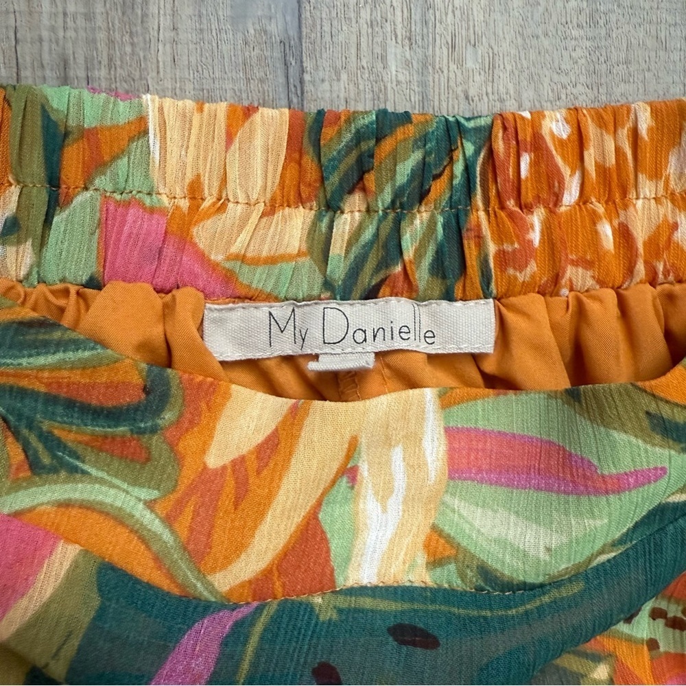 My Danielle Beach Vibrant Tropical Stretchy A-line Prairie Layered Women’s Skirt - Picture 2 of 9
